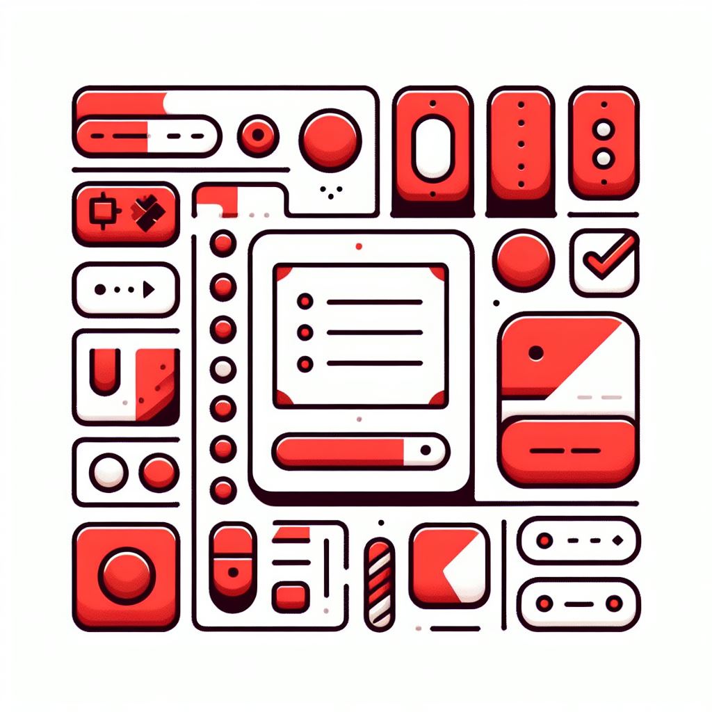 Cartoon of people assembling components while standing on a giant laptop.